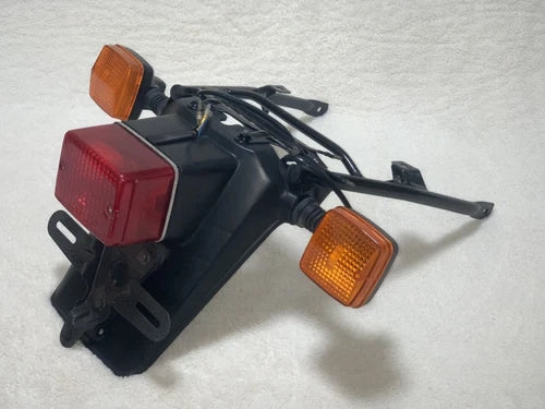 YAMAHA TW200 2JL OEM Rear Fender Light Turn Signals Subframe Set Good Used Tail