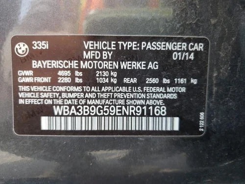 BMW 335xi 2012 2013 2014 2015 UNDERCARRIAGE CROSSMEMBER SUBFRAME OEM REAR